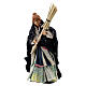 Woman with raised broom, 8 cm Neapolitan nativity figurine s1