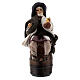 Drunkard with flask on barrel, 8 cm Neapolitan nativity figurine s1