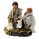 Two children with rabbits, 8 cm Neapolitan nativity figurine s2