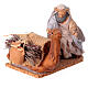 Homme arabe avec chameau chargé de jarres terre cuite crèche napolitaine 8 cm s3