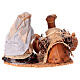 Arab załadowujący dzbany na wielbłądzie - figurka z terakoty do szopki neapolitańskiej 8 cm s4