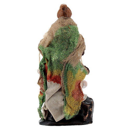 Woman with cheese, 8 cm Neapolitan nativity figurine 3