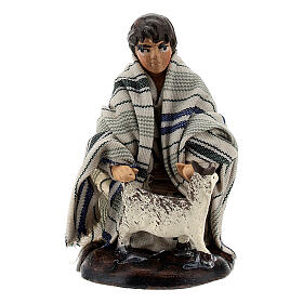 Chłopiec z kozą – figurka z terakoty do szopki neapolitańskiej 8 cm
