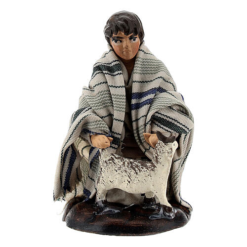 Chłopiec z kozą – figurka z terakoty do szopki neapolitańskiej 8 cm 1