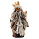 Boy carrying bread 8 cm Neapolitan nativity figurine s1