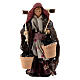 Woman with coal baskets 8 cm Neapolitan nativity figurine s1