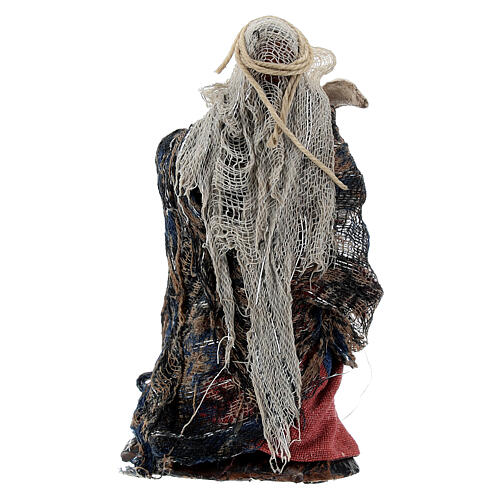 Kobieta z gęsią na rękach – figurka z terakoty do szopki neapolitańskiej 8 cm 3