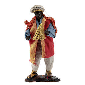 Muzyk z harfą – figurka z terakoty do szopki neapolitańskiej 8 cm