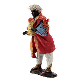 Muzyk z harfą – figurka z terakoty do szopki neapolitańskiej 8 cm