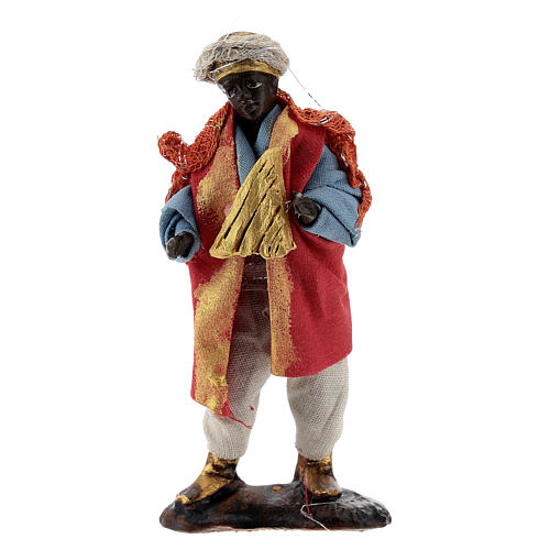 Muzyk z harfą – figurka z terakoty do szopki neapolitańskiej 8 cm 1