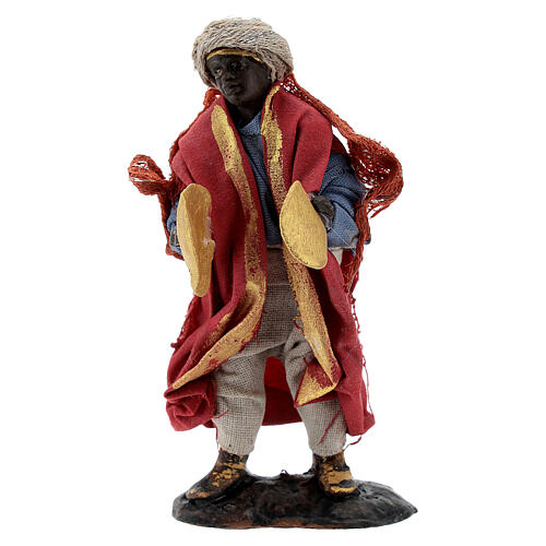 Grajek z talerzykami — figurka do szopki neapolitańskiej, terakota, 8 cm 1