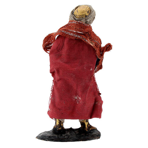 Grajek z talerzykami — figurka do szopki neapolitańskiej, terakota, 8 cm 3