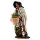 Pastor com cesta de musgo figura terracota para presépio napolitano com personagens de altura média 8 cm s2