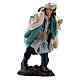 Pastor com barris nas costas figura terracota para presépio napolitano com personagens de altura média 8 cm s1