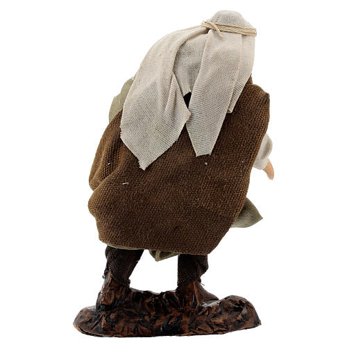 Merchant with salami cheese cart, 12 cm Neapolitan nativity figurine 5
