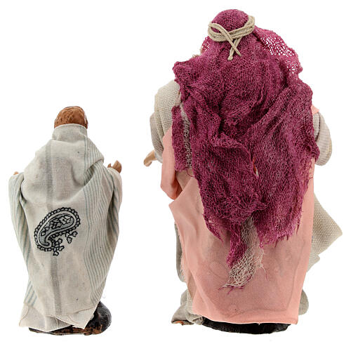 Kobieta w ciąży i dziecko - 2 figurki do szopki neapolitańskiej 12 cm 6