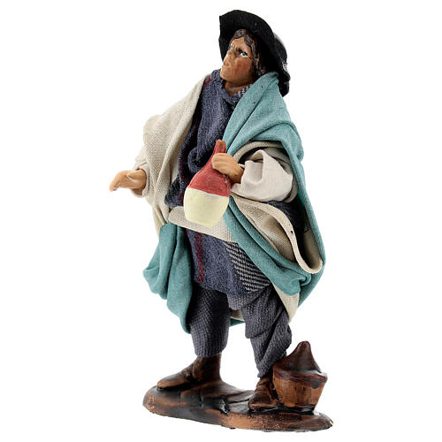 Drunkard standing in terracotta, 12 cm Neapolitan nativity 2