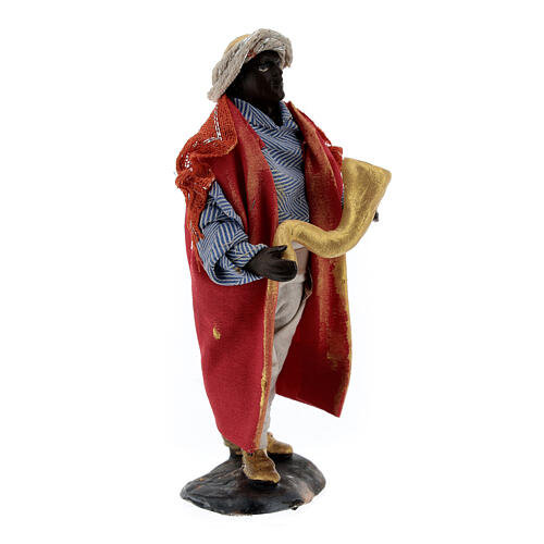 Musician with horn, 12 cm Neapolitan nativity figurine 4