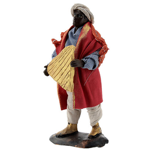 Harfista - figurka z terakoty do neapolitańskiej szopki 12 cm 3