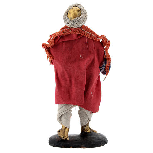 Harfista - figurka z terakoty do neapolitańskiej szopki 12 cm 5