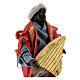 Músico com harpa figura terracota para presépio napolitano com personagens de altura média 12 cm s2