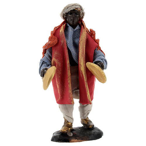 Grający na talerzach - figurka z terakoty do szopki neapolitańskiej 12 cm 1