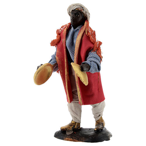 Grający na talerzach - figurka z terakoty do szopki neapolitańskiej 12 cm 3
