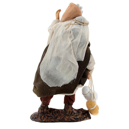 Mężczyzna noszący sery i ricottę, figurka z terakoty, 12cm 5