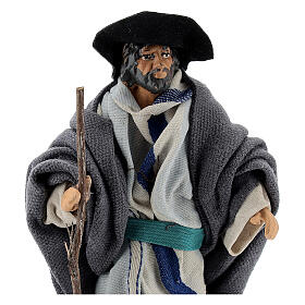 Cojo con perro bastón terracota belén napolitano 12 cm