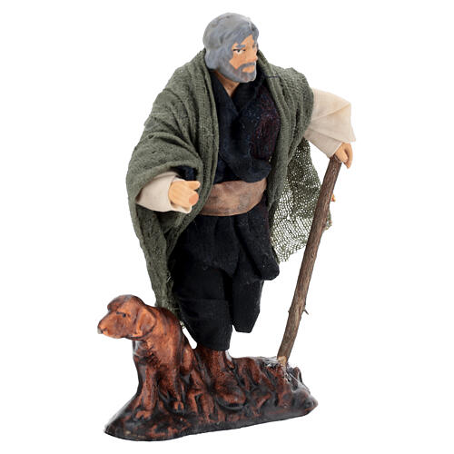Cojo con perro bastón terracota belén napolitano 12 cm 3