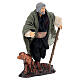 Homem manco com cachorro e bastão figura terracota para presépio napolitano com personagens de altura média 12 cm s3