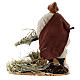 Chłop z widłami i sianem, terakota, 12 cm, szopka neapolitańska s5