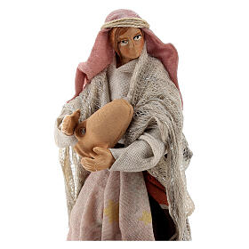 Donna con anfore statua terracotta presepe napoletano 12 cm