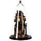 Nativity village in glass bell lighted Neapolitan nativity 50x30 cm s1