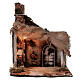 Szopka włoska – stajenka z portykiem i dachem z juty, do figurek 12 cm, szopka neapolitańska, 30×35×45 cm s6