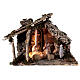 Nativity stable with two ovens 12 cm figurines, Neapolitan nativity 35x40x35 cm s1