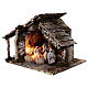 Nativity stable with two ovens 12 cm figurines, Neapolitan nativity 35x40x35 cm s3