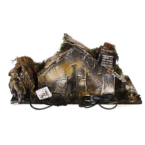 Stajenka z fontanną i sceną Narodzenia, do figurek 8 cm – szopka neapolitańska, 30×45×25 cm 6