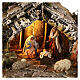 Nativity stable with fountain 8 cm Holy Family Neapolitan nativity sheep 30x45x25 cm s2