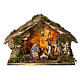 Cabane Nativité type étable santons 8 cm terre cuite crèche napolitaine 20x30x20 cm s1
