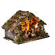 Cabane Nativité type étable santons 8 cm terre cuite crèche napolitaine 20x30x20 cm s3