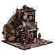 Scenografia z Narodzeniem Pańskim, balkonem i fontanną – szopka neapolitańska 40×40×40 cm, do figurek 8 cm s5