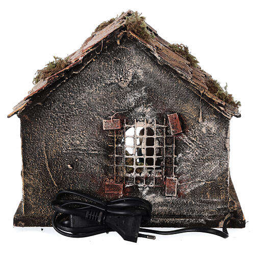 Nativity stable with pitched roof 10 cm Neapolitan nativity 20x25x20 5