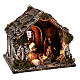 Nativity stable with pitched roof 10 cm Neapolitan nativity 20x25x20 s4