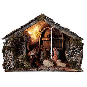 Hütte aus Terrakotta Weihnachtsgeschichte Neapolitanische Krippe, 30x50x40 cm