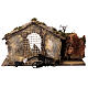 Hütte mit Brunnen Weihnachtsgeschichte Neapolitanische Krippe, 30x45x25 cm s7