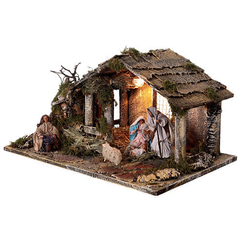 Complete nativity set 12 cm fountain Neapolitan nativity 30x45x25 cm 3