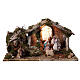 Cabane complète Nativité 12 cm fontaine crèche napolitaine 30x45x25 cm s1