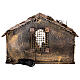 Nativity stable with sloped roof Holy Family 12 cm statues Neapolitan nativity 30x30x40 cm s5