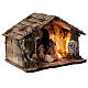 Cabane Nativité toit en pente santons 12 cm crèche napolitaine 30x30x40 cm s4